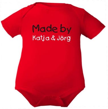 Baby Body mit Druck Made by ....