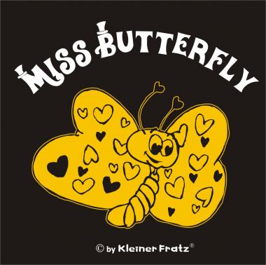 farbiger Baby Body kurzarm Miss Butterfly
