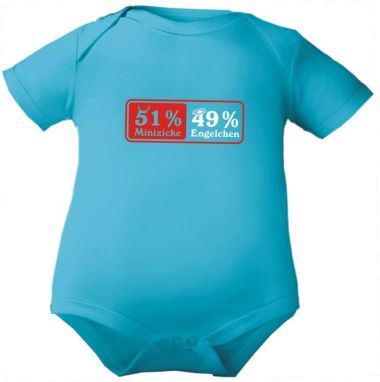 farbiger Baby Body 1/4 51 % Minzicke 49 % Engelchen / NEU