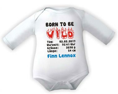 Baby Body Born to be Wild und Geburtsdaten des Babys