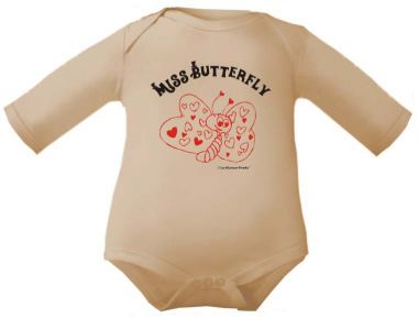 farbiger Baby Body 1/1 Miss Butterfly