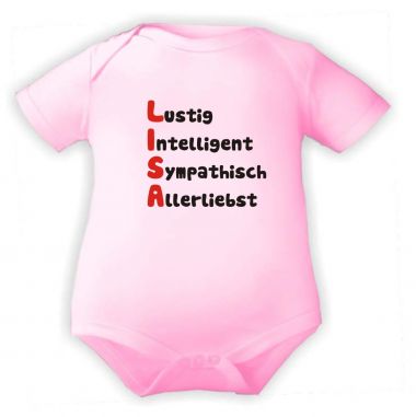 Baby Body with Print of name and Characteristics of your Baby