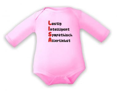 Baby Body with Print of name and Characteristics of your Baby