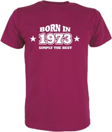T-Shirt Born in / MIT IHRER JARESZAHL