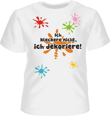 Kids T-shirt with print I do not spill I decorate