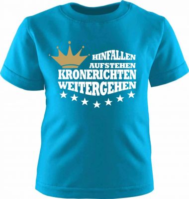 Kids T-shirt with printing Hinfallen, Aufstehen, Krone richten, Weitergehen