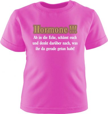 Baby und Kinder Kurzarm T-Shirt Hormone- ab in die Ecke