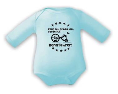 Colored Baby Body Wenn ich gross bin - Rennfahrer/ COOK