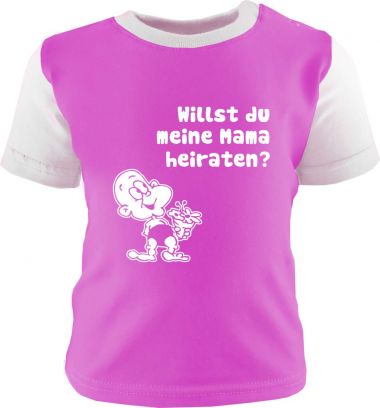 Baby and Kids Shirt Multicolor Want to marry my mom / COOK