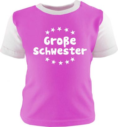 Baby und Kinder Shirt kurzarm Multicolor Große Schwester /COOK