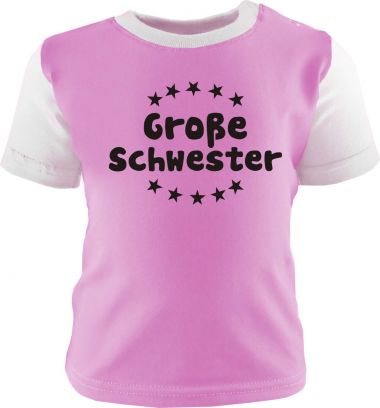 Baby und Kinder Shirt kurzarm Multicolor Große Schwester /COOK