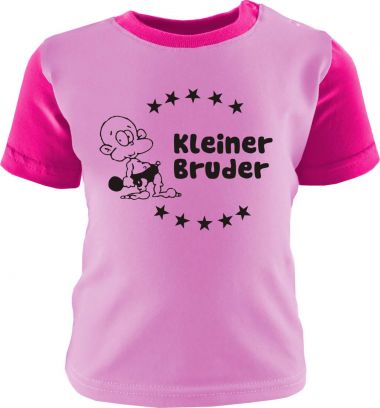Baby und Kinder Shirt kurzarm Multicolor Kleiner Bruder /COOK