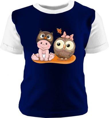 Baby und Kinder Shirt kurzarm Multicolor Kleiner Fratz & Friends Eule