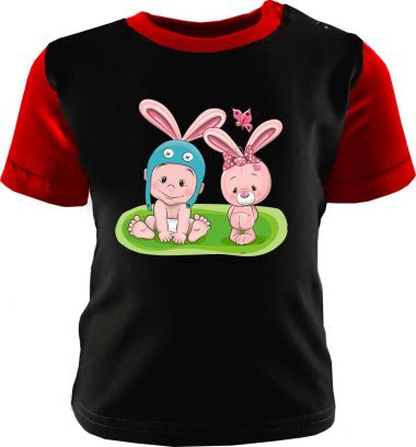 Baby und Kinder Shirt kurzarm Multicolor Kleiner Fratz & Friends Hase