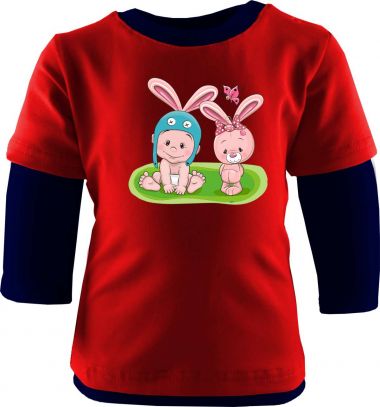 Baby und Kinder Shirt Multicolor Kleiner Fratz & Friends Hase