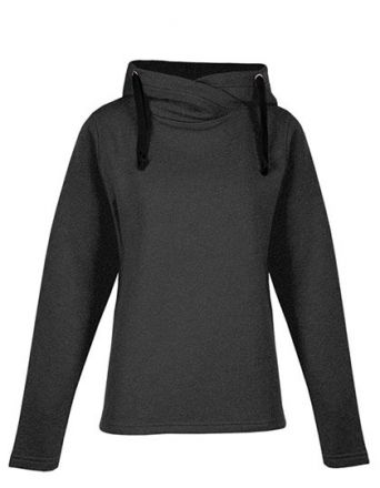 Ladie Kasak-Sweatshirt mit hohen überkreuzten Kragen
