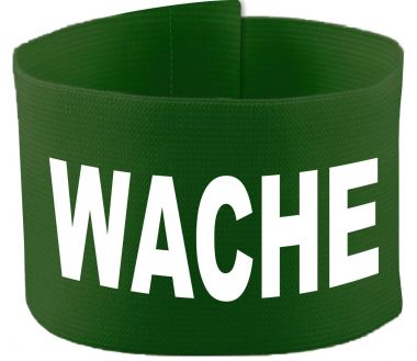 größenverstellbare Klett-Armbinde mit WACHE / 10 cm Höhe