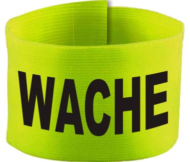 größenverstellbare Klett-Armbinde mit WACHE / 10 cm Höhe