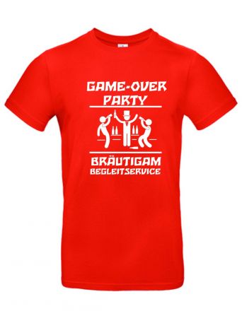 Shirt Game over Party Bräutigam Begleitservice