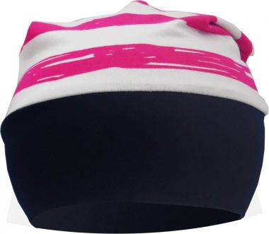 Baby Beanie Mütze mit breiten Bund Sommer Stripes