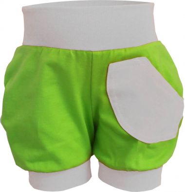 Baby und Kinder Kinder Sommer Pumphose kurz multicolor mit kleiner Tasche