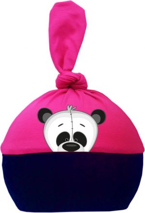 1-Zipfel Baby Mütze Multicolor Sweet Animals Panda