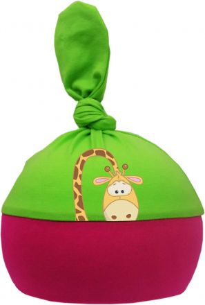 1-Zipfel Baby Mütze Multicolor Sweet Animals Giraffe