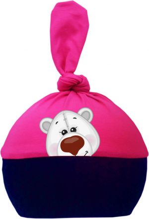 1-Zipfel Baby Mütze Multicolor Sweet Animals Eisbär