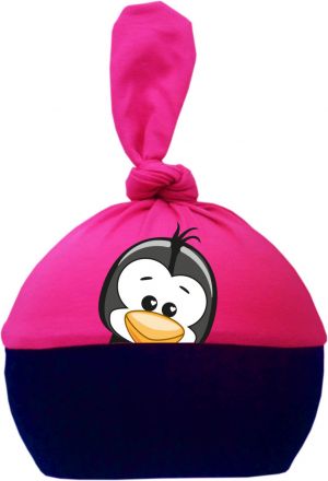 1-Zipfel Baby Mütze Multicolor Sweet Animals Pinguin