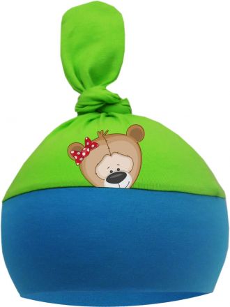 1-Zipfel Baby Mütze Multicolor Sweet Animals Teddy
