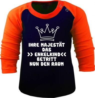Baby und Kinder Baseball Langarm Shirt - Ihre Majestät das Enkelkind
