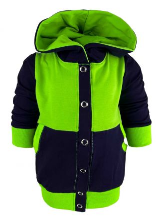 Baby und Kinder Kapuzen Jacke Multicolor mit Bauchtasche