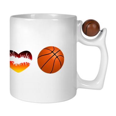 Keramiktasse LENA-BASKET mit Basketball