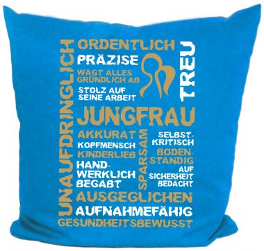 Kissen 40x40 cm Baumwolle Sternzeichen Jungfrau