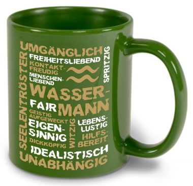 Ceramic mug LENA colored with star sign Wassermann