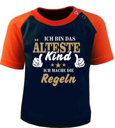 Kids Raglan Baseball shortsleeve T-Shirt - Ich bin das Älteste Kind