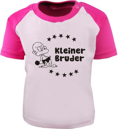 Baby und Kinder Kurzarm Baseball T-Shirt -  Kleiner Bruder -
