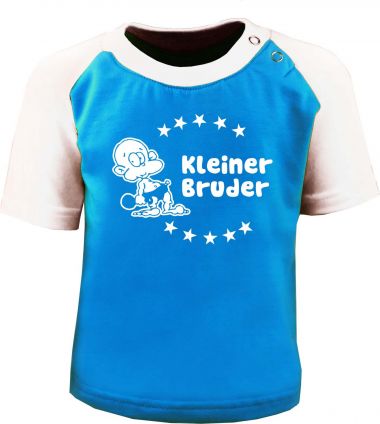 Baby und Kinder Kurzarm Baseball T-Shirt -  Kleiner Bruder -