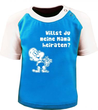 Kids Raglan Baseball shortsleeve T-Shirt - Willst du meine Mama heiraten