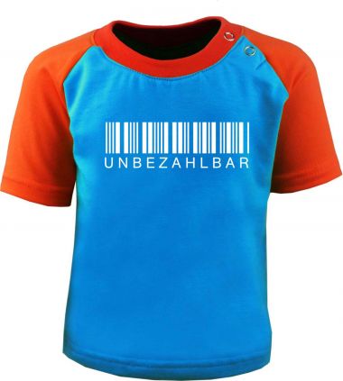 Baby und Kinder Kurzarm Baseball T-Shirt -  Unbezahlbar -