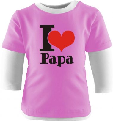 Baby und Kinder Shirt Langarm Multicolor I Love Papa