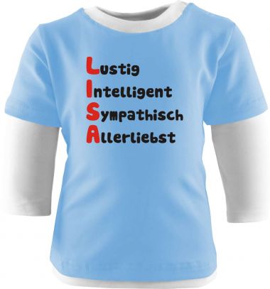 Baby and Kids Shirt Long Sleeve Multicolor mit Namen und Eigenschaften deines Kindes