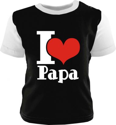 Baby und Kinder Shirt kurzarm Multicolor I love Papa