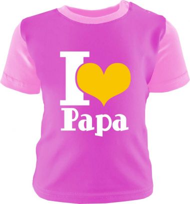 Baby and Kids Shirt Multicolor  I love Papa