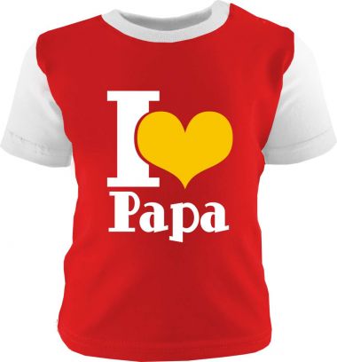 Baby and Kids Shirt Multicolor  I love Papa