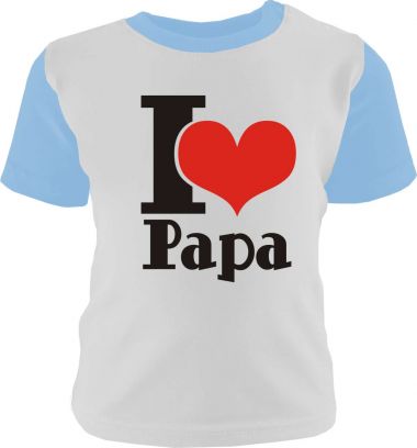Baby und Kinder Shirt kurzarm Multicolor I love Papa
