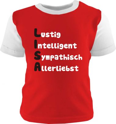 Baby and Kids Shirt Multicolor mit Namen und Eigenschaften des Kindes
