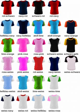 Baby und Kinder Shirt kurzarm Multicolor mit Namen und Eigenschaften des Kindes
