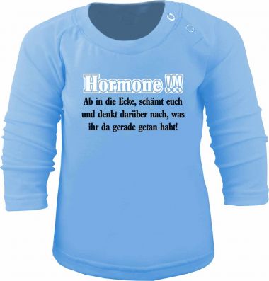 Baby und Kinder Langarm T-Shirt Hormone ab in die Ecke