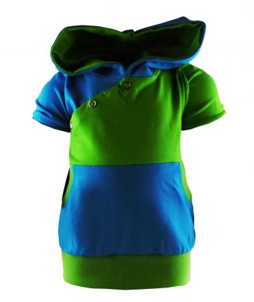 Kinder Kapuzen Kurzarm Hoodie Shirt Kairo mit Bauchtasche Multicolor